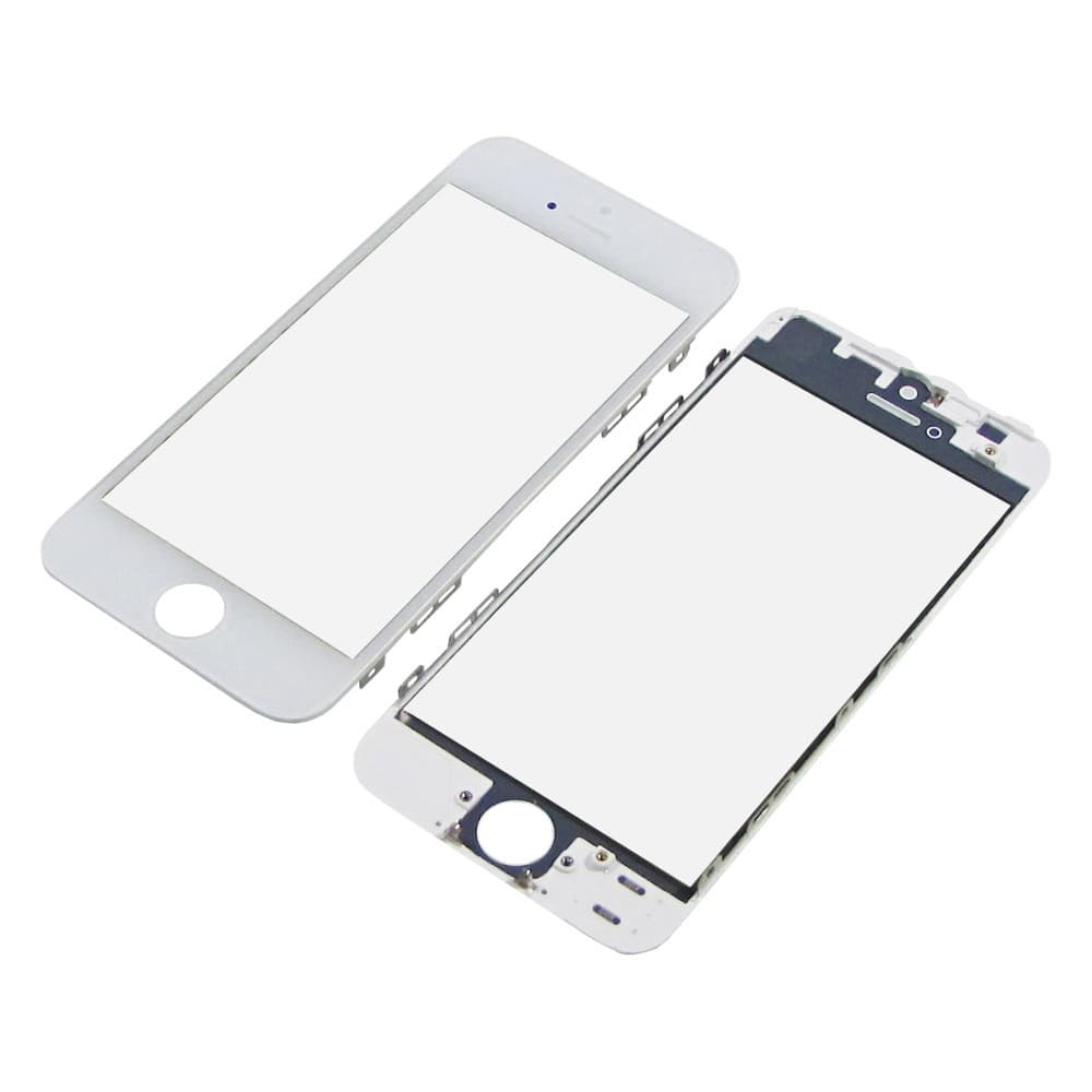 Стекло + рамка + OCA Apple iPhone 5S белое