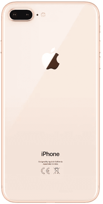 Задняя крышка iPhone 8 plus золото (c увеличенным вырезом)