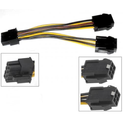 Разветвитель 8 pin на 6 pin x2