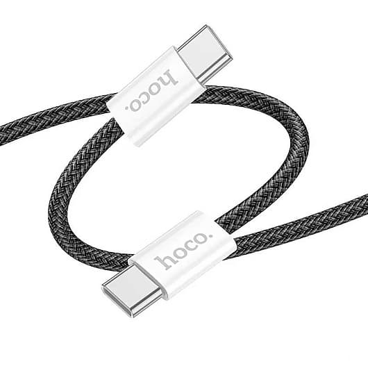 Кабель HOCO (X104 Source) 60W 3A Type-C to Type-C (1м) (черный)