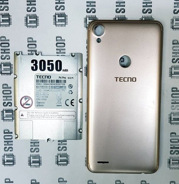 Крышка Tecno POP 1s Pro (F4 Pro) золото