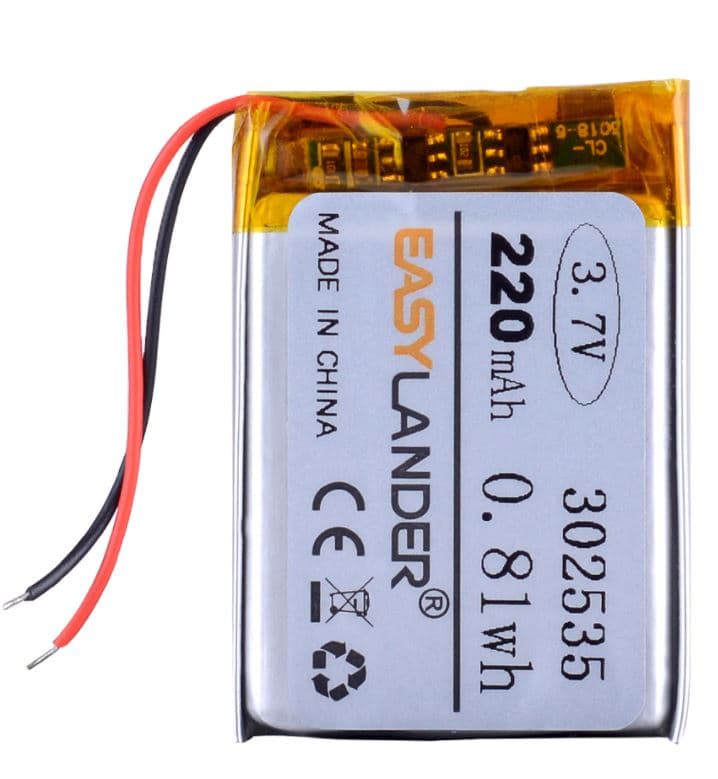 Аккумулятор 302535, 220 mAh