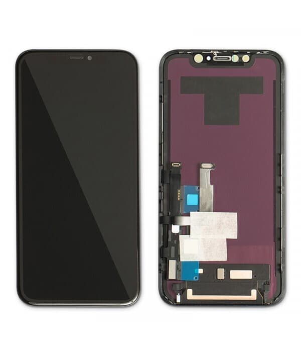 Дисплей для iPhone XR + тачскрин черный с рамкой (TFT - copy LCD)