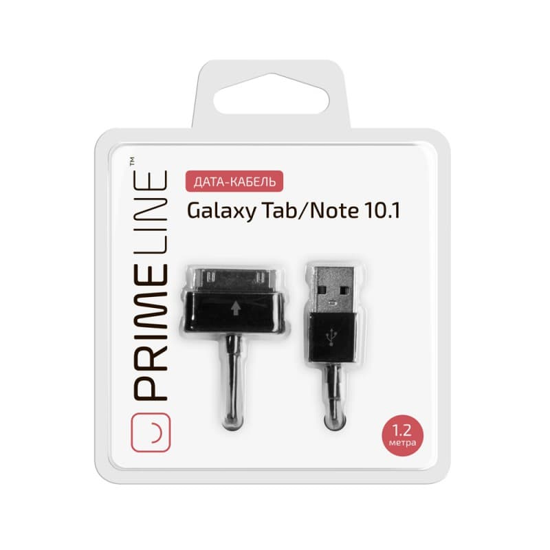 Prime Line Samsung Galaxy Tab - USB черный, 1.2м