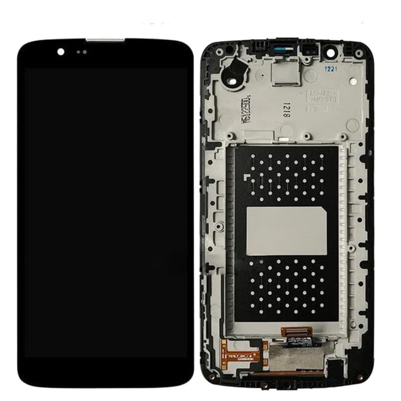 Дисплей + Тачскрин LG K10 LTE K430DS черный в рамке (С МИКРОСХЕМОЙ)