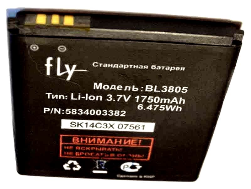 АКБ BL3805 для телефона FLY IQ4402, IQ4404 1750 mah