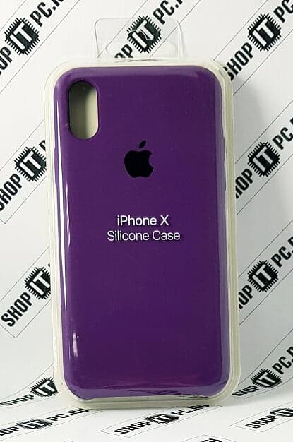 Чехол iPhone X Silicone Case (фиолетовый)