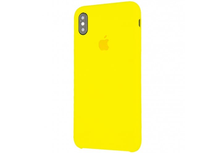 Чехол iPhone XS Max Silicone Case (желтый)