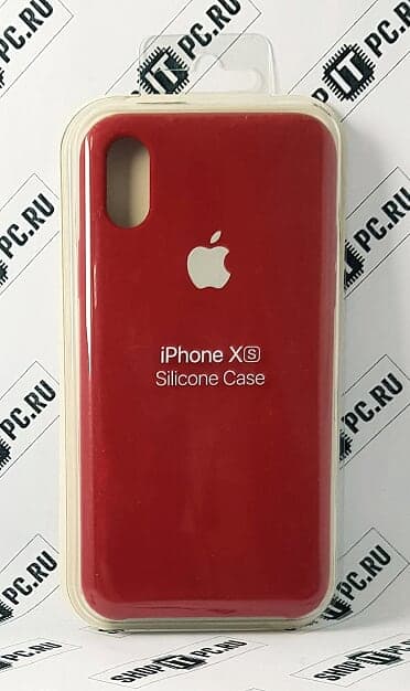 Чехол iPhone XS Silicone Case (красный)