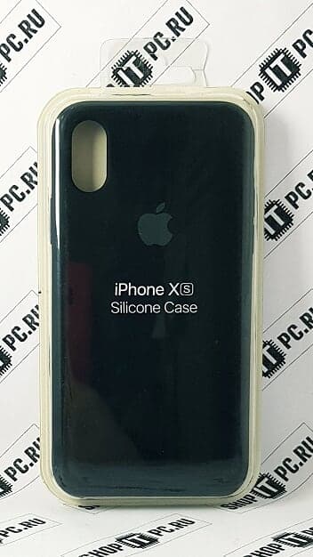 Чехол iPhone XS Silicone Case (черный)
