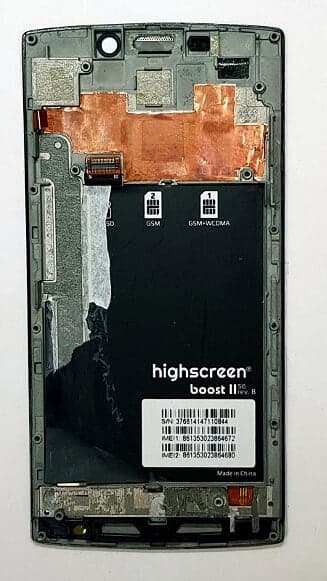 Дисплей + Тачскрин highscreen boost 2 SE rev.B черный