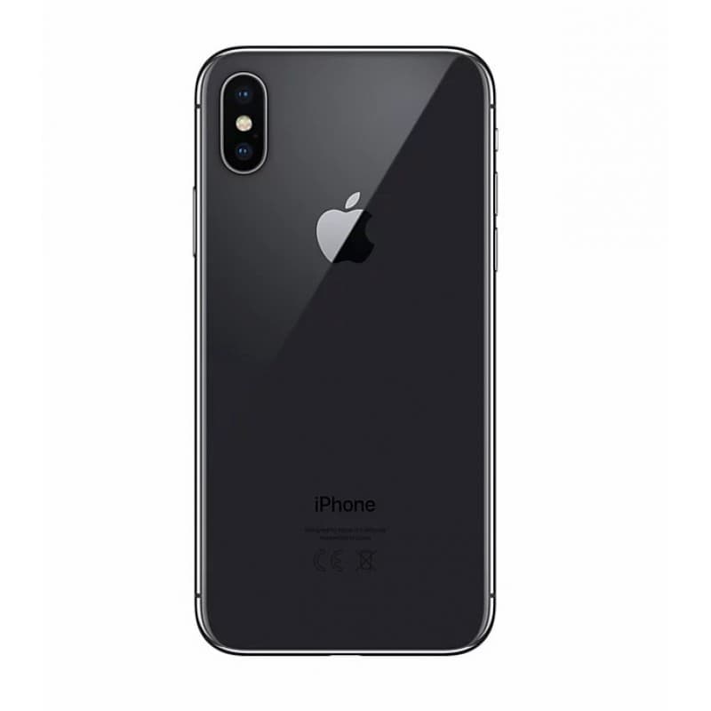 Задняя крышка iPhone X черный (с широким отверстием)