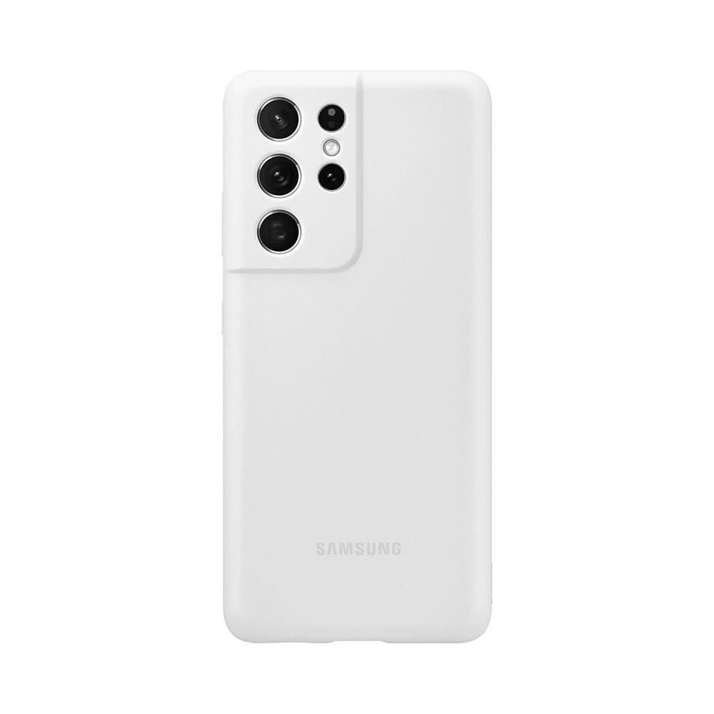 Чехол Samsung Silicone Cover Galaxy S21 Ultra, силикон, серый 100% Orig