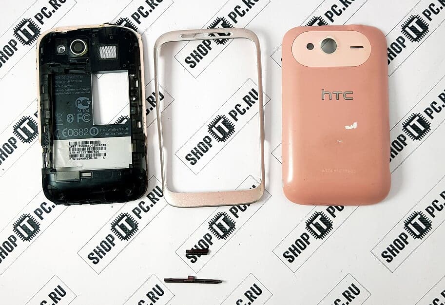 Корпус с крышкой HTC Wildfire S PG76100 розовый