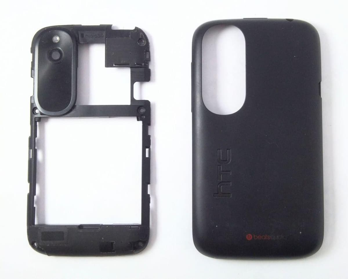 Корпус с крышкой HTC Desire V черный