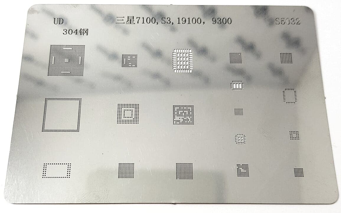 BGA-REBALL ТРАФАРЕТ S5032 Samsung N7100 18 в 1