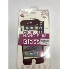 Защитное стекло цветное фиолетовое iPhone 5/5C/5S комплект:SHOP.IT-PC