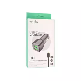 АЗУ VIXION U11i (2-USB/2.1A) + Lightning кабель 1м:SHOP.IT-PC