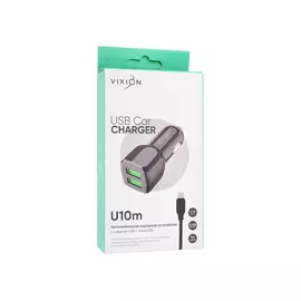 АЗУ VIXION U10m (2-USB/2.1A) + micro USB кабель 1м:SHOP.IT-PC