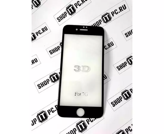Защитное стекло 5D iPhone 7, 8 черное:SHOP.IT-PC