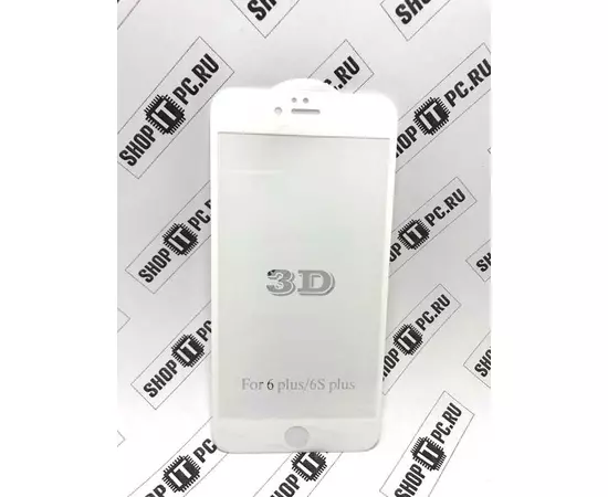 Защитное стекло 3D iPhone 6 Plus, 6S Plus белое:SHOP.IT-PC