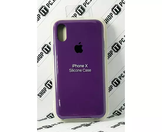 Чехол iPhone X Silicone Case (фиолетовый):SHOP.IT-PC