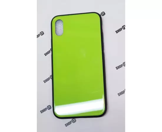Чехол iPhone X / XS (зеленый) стеклянная крышка:SHOP.IT-PC