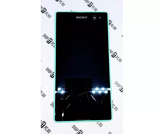 Дисплей + Тачскрин Sony C3 D2502 Dual черный в зеленой рамке Б/У:SHOP.IT-PC