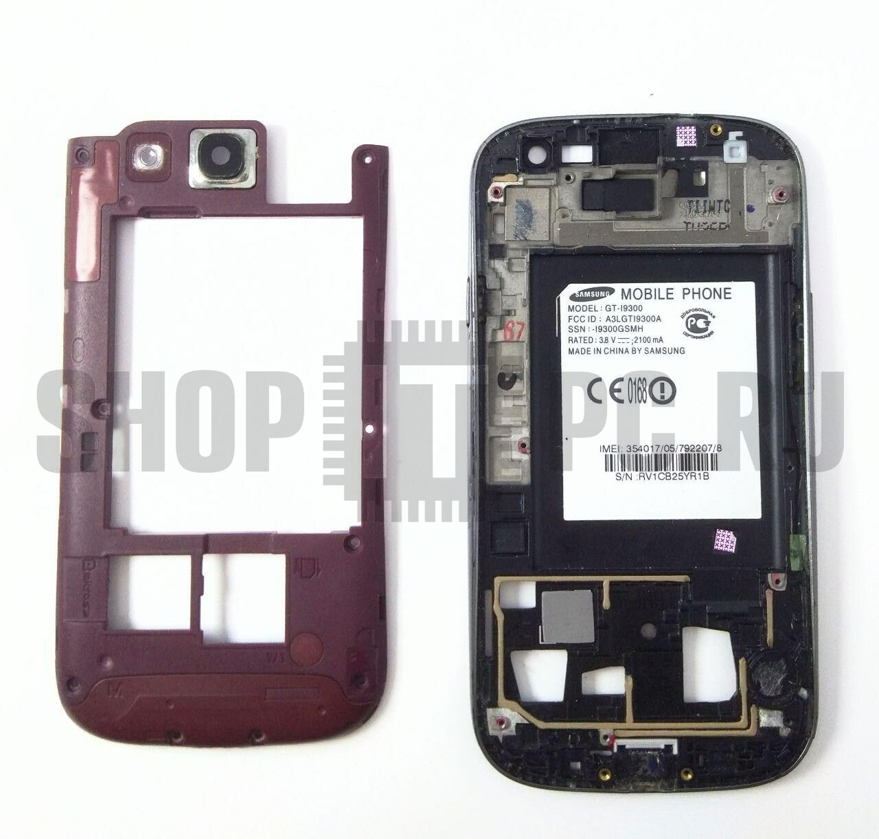 Корпус Samsung Galaxy S3 GT-I9300 крансый : Samsung : Корпуса, крышки